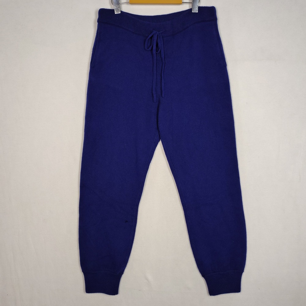 Dorothee Schumacher Merino Wool Cashmere Knit Joggers Blue Size 5